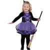 SMIFFYS Costume strega stellina per bimbe, Viola, con abito e fascia Halloween