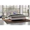Dmora - Letto alla francese Calitri, Sommier per camera da letto, Giroletto per stanza, Struttura porta materasso, Adatto a materasso Cm 140x190, Beige