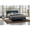 Dmora - Letto matrimoniale Tirino, Sommier per camera da letto, Giroletto per stanza, Struttura porta materasso, Adatto a materasso Cm 160x200, Blu