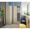 Dmora Armadio Multiuso 2 Ante Charleston, Mobile Porta Scope, Scarpiera con Ripiani, Guardaroba Porta Scarpe, cm73x37h180 cm, Rovere