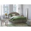 Talamo Italia Letto Piazza e Mezza Clotilde, Letto Contenitore con Rivestimento in Ecopelle, 100% Made in Italy, Apertura Frontale, Adatto per Materasso Cm 120x190, Tortora