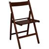 Dmora Set di 4 sedie Pieghevole in massello di faggio, Colore Noce, Misure 42,5 x 79 x 47,5 cm