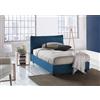 Talamo Italia - Letto piazza e mezza Claudia, Letto contenitore con rivestimento in tessuto, 100% Made in Italy, Apertura frontale, adatto per materasso Cm 120x200, Rosso