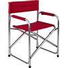 Dmora Sedia Regista Pieghevole Rossa, Metallo, Rosso, 61x85x63 cm