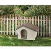 Dmora - Cuccia Lovanio, Casetta per Cani o Gatti, Cuccia da Esterno o Interno, 100% Made in Italy, Beige, 79x59h61 cm