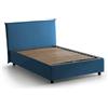 Talamo Italia Letto contenitore Una piazza e mezza Anna, Made in Italy, Letto con rivestimento in tessuto, Apertura frontale, adatto per materasso cm 120x190, Blu