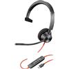 Hp Cuffia Hp Poly Blackwire 3310 Mono Usb-c per dispositivi elettronici portatili/Pc con microfono Nero [8X215AA]