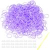 sourcing map Kit di 600 elastici in gomma con 25 clip a S, 1 gancio, elastici di ricambio per braccialetti per tessere, fai da te, artigianato, regalo, viola chiaro