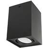 Maclean MCE 426B per Lampadine LED GU10 Max.40W Plafone Orientabile Faretto da Soffitto Diversi Colori e Forme IP20 Spot Moderno (Nero, 1x Plafoniera Quadrata)