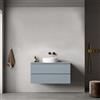 MedaHome Mobile bagno sospeso 100 cm Blu Avio per Lavabo d'appoggio Senza Specchio - Fiji Paint Top