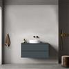 MedaHome Mobile bagno sospeso 100 cm Blu Mare per Lavabo d'appoggio Senza Specchio - Fiji Paint Top