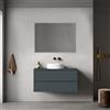 MedaHome Mobile bagno sospeso 100 cm Blu Mare per Lavabo d'appoggio Specchio Quadro - Fiji Paint Top