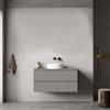 MedaHome Mobile bagno sospeso 100 cm Grigio Londra per Lavabo d'appoggio Senza Specchio - Fiji Paint Top