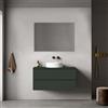 MedaHome Mobile bagno sospeso 100 cm Verde Comodoro per Lavabo d'appoggio Specchio Quadro - Fiji Paint Top