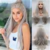 AFBeauty Parrucche frontali in pizzo da donna grigio argento parrucche lunghe naturali dritte grigie parrucca biondo platino biondo vero parrucca senza colla Pre pizzicata attaccatura dei capelli