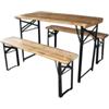 EuroGarden Set birreria da giardino pieghevole eurogarden in legno 200x70 cm