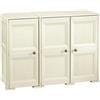 Roccobimbo Armadio 3 Ante 2 Moduli, Ante Lisce Colore Angora 118x43xh85,5 cm Di Tontarelli