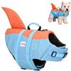 Mobiclinic®, Salvagente per Cane, Design a Pinna di Squalo, Maniglia di Salvataggio, Imbracatura Regolabile, Anello per Guinzaglio, Galleggiabilità e Visibilità, Leggero, Verificare Prima le Misure