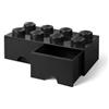 Room Copenhagen Lego L4006BL.00 Storage Brick 8 con cassetti, nero