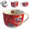 GMM Grande Tazza Natalizia in ceramica, Tazza mug grande Natalizia, Tazzone natalizio, Ottima qualità, Regalo di Natale. (Babbo/doni)