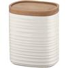 Guzzini Tierra Barattolo, Post Consumed Recycled Poliestereastic, Bamboo, Bianco Latte, M