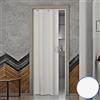 Forte Porta a soffietto in pvc bianca da interno con maniglia salvaspazio Monica