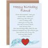 Wee Blue Coo BIRTHDAY FIANCE LOVE POEM NEW ART GREETINGS GIFT CARD