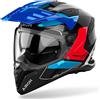 Airoh Casco Moto Adventure Airoh BANDIT TUNE Blu Rosso Lucido