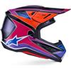Alpinestars Casco Moto Cross Enduro Alpinestars SM7 Fuse Ece06 blu viola