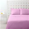 Bassetti, Lenzuola Pop Color, Ortensia, Made in Italy, 160x280, 100% cotone