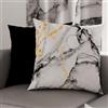 PETTI Artigiani Italiani - Coppia di Federe Cuscino 45x45 cm in Microfibra, Cuscini Arredo Camera da Letto, Divano, Salotto, Set 2 Fodere Copricuscino, Federa Marble Grigioch, 100% Made in Italy