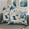 PETTI Artigiani Italiani - Coppia di Federe Cuscino 80x80 cm in Microfibra, Cuscini Arredo Camera da Letto, Divano, Salotto, Set 2 Fodere Copricuscino, Federa Floreale 30, 100% Made in Italy