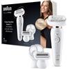Braun Silk-épil 9 Flex 9-030 - Epilatore Elettrico Donna Bianco/Oro Con Testina Flessibile Per Un'Epilazione Più Semplice