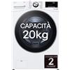 LG F0P3020TSWC Lavatrice capacità XL 20kg AI DD™ Serie P3, Classe B, 1000 giri, TurboWash 360, Vapore, Wi-Fi, White