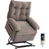 Redlifeᅟᅠ Redlife Poltrona Relax Reclinabile Elettrica a 3 motori,Poltrone per anziani,Poltrona Relax Alzapersona,poltrone relax elettriche per soggiorno,camera da letto,ufficio,casa (Marrone)