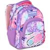 Mitama Zaino Scuola LOVE&SHINE, New Plus, Triplo Scomparto, Tasche Porta Borraccia, Spallacci Ergonomici, Scuola Elementare Bambina, Media