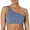 Amazon Essentials Reggiseno Sportivo Tecnico in FormFlex Morbidissimo, Sostegno Leggero, Monospalla, Spalline Incrociate sulla Schiena Donna, Grigio Ardesia, XL