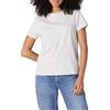Amazon Essentials T-Shirt Girocollo a Maniche Corte 100% Cotone vestibilità Classica Donna, Grigio Chiaro Puntinato, XXS