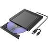 Umaniy Lettore DVD CD Esterno per PC Portatile, Supersottile Masterizzatore CD/DVD +/-RW Drive CD ROM Unità DVD Esterne per Windows 11/10/8.1/7/XP/Vista/Linux/MacOS/Linux/Laptop/Desktop