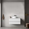 MedaHome Mobile bagno sospeso 100 cm Bianco Opaco per Lavabo d'appoggio Senza Specchio - Fiji Paint Top