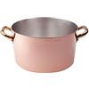 Baldassare Agnelli Pentole Agnelli ALCU10428 Casseruola alta, Rame liscio stagnato a mano, con due maniglie in ottone, 28 cm