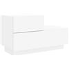 vidaXL Comodino con Luci LED Bianco 70x36x40,5 cm