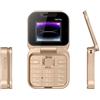 Cuifati Cellulare 2G Flip per Anziani, Doppio Schermo, Tasti Grandi, Volume Sbloccato, Telefono Cellulare Sbloccato con Torcia a LED, Fotocamera Posteriore, Radio FM, Doppia SIM, (GOLD)