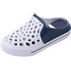 JOMIX Ciabatte Donna Estive Comode Mare Pantofole Estivi da Casa Piscina Zoccoli Zeppa in Gomma EVA Punta Chiusa con Fori Traspiranti SD8252 (Azzurro, 36)