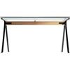 DRIADE tavolo FRATE 130 x 80 con trave da 130 cm - D40968H345B08