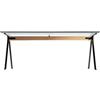 DRIADE tavolo FRATE 225 x 80 con trave da 200 cm - D41971I345B08
