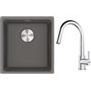 Franke Set lavello in granito Franke Maris 125.0698.001, rubinetto da cucina Franke Lina 115.0693.229