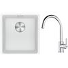 Franke Set lavello in granito Franke Maris 125.0687.251, rubinetto da cucina Franke Lina 115.0693.228