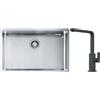 Franke Set lavello in acciaio Franke Box 127.0453.658, rubinetto da cucina Franke Mythos 115.0550.441
