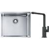 Franke Set lavello in acciaio Franke Box 127.0453.656, rubinetto da cucina Franke Mythos 115.0550.441